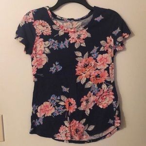 Old Navy navy blue floral t-shirt